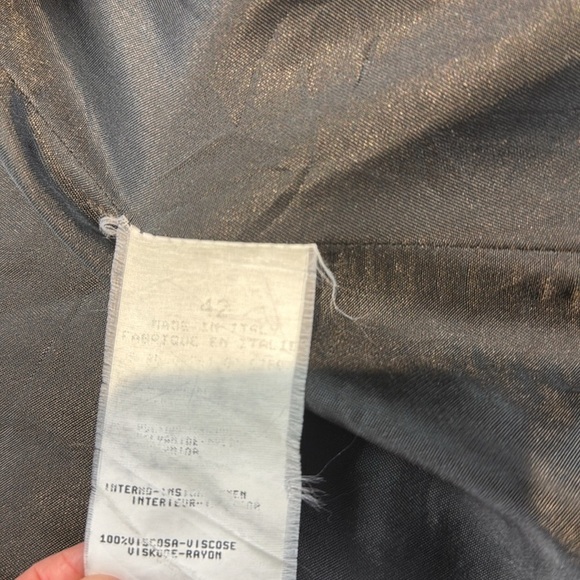 Sisley Black Button Front Boucle Blazer Size IT 42 - Picture 8 of 8